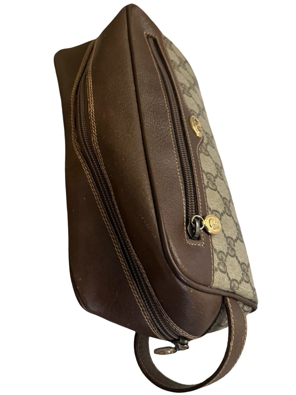 Gucci Brown and Beige GG Supreme Canvas Toiletry Bag - Picture 13 of 17